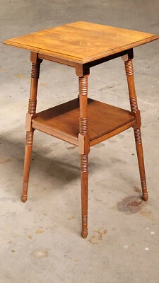 Blumenständer Postament Eiche massiv Jugendstil - Bild 1 von 4