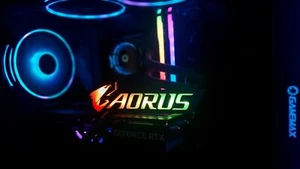 PC LED LOGO SIGNE lumière boîtier affichage 3 broches rgb adressable ARGB Aorus - Photo 1/4