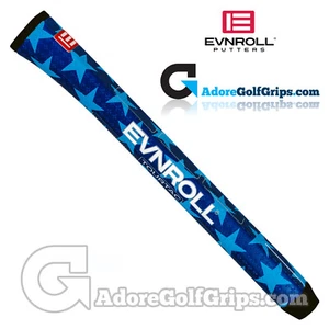 Evnroll TourTac 90 Gram Midsize Pistol Putter Grip - Blue Stars + Free Tape - Picture 1 of 1