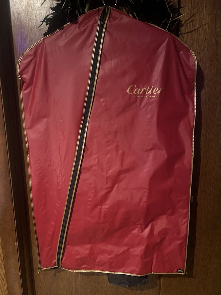 Винтажная красная одежда Cartier для мужчин одежда костюм сумка для хранения - Изображение 1 из 4
