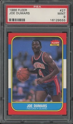 Fleer #27 1986 Joe Dumars PSA 9 Foto 1 de 2