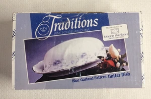 BLUE GARLAND Johann Haviland TRADITIONS Covered Butter Dish NEW Vintage - Picture 1 of 2