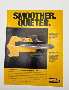 DeWALT Scroll Saw Vintage Print Ad 90s DW788 20” Variable-Speed Wood Working - Picture 1 of 6