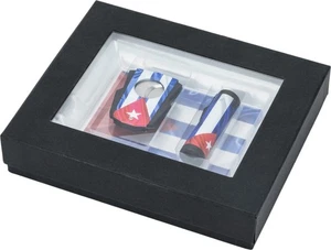 Zigarren Set „Cuba Flag“ – Aschenbecher, Jetfeuerzeug & Cutter im Geschenkset - Bild 1 von 2