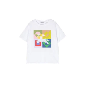 (Kids) Burberry Equestrian Knight Print Cotton T-Shirt White - Picture 1 of 1