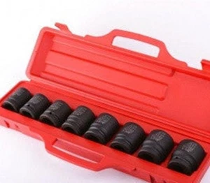 9 Piece 3/4" Drive Black Air Impact Standard SAE Size Sized Socket Tool Set - Picture 1 of 1