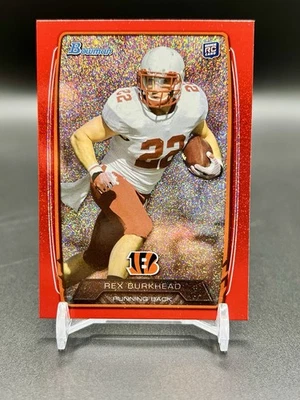 2013 Bowman Rex Burkhead RC Silver Ice Red Rookie #ed /25 Bengals Huskers - Image 1 of 2