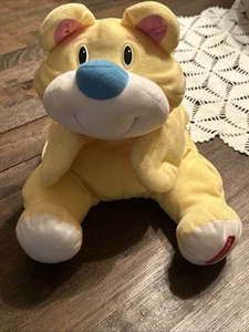 VTG Fisher Price Plush Yellow Rumple Bear Blue Nose 1998 - Picture 1 of 8