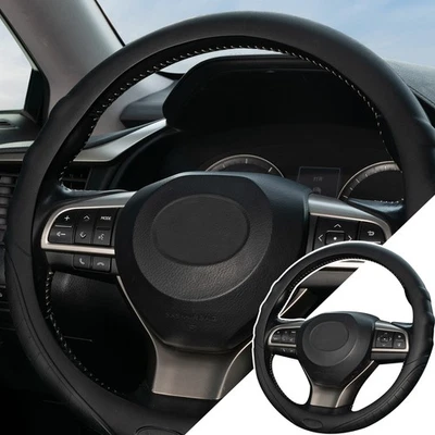 14"- 15" Silicone Steering Universal Wheel Cover Golve Auto Car Non-slip Leather - Image 1 of 4