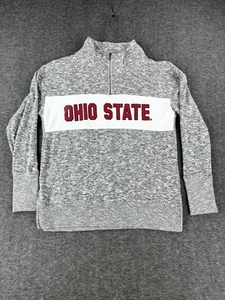 Ohio State University Sweater Womens M Gray 1/4 Zip Stretch Pullover - Picture 1 of 10