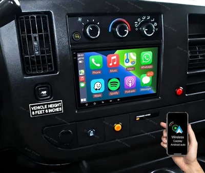 For 2008-2017 GMC Savana 8" Android 14 Carplay Car Stereo Radio GPS WIFI 4+64G - Image 1 of 4