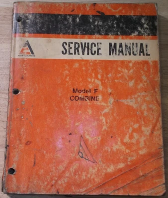 GLEANER MODEL F COMBINE SERVICE SHOP REPAIR WORKSHOP MANUAL - Image 1 of 4