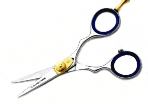 SANGUINE Professional Hairdressing Hair Scissors, Barber 5 inch (Recommended for Beard)