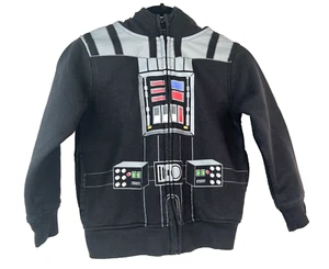 STAR WARS DARTH VADER ZIP UP BLACK HOODIE SWEATER KIDS SIZE S 5/6 PRE-OWNED - Picture 1 of 19