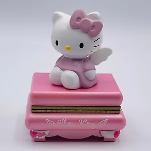 Sanrio Hello Kitty Schmuckkästchen rosa Engelsflügel klein 2003 Schmuckbehälter - Bild 1 von 12