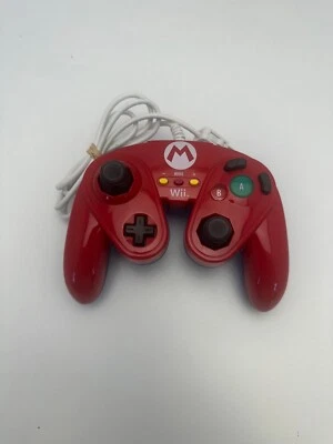 Nintendo Wii/Wii U Super Mario Wired Fight Pad Controller Red/Blue PDP 085-006 - Image 1 of 4