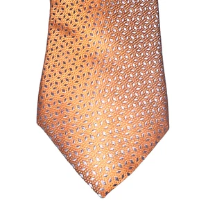 MICHAEL KORS Mens Neck Tie Necktie Orange Blue 100% Silk Pindot Ground Diamonds - Picture 1 of 4