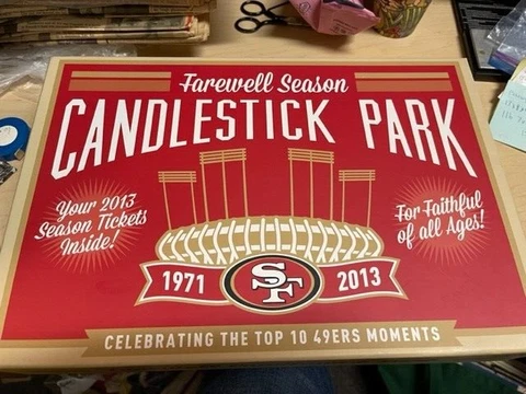 San Francisco 49ers 2013 Season Ticket Box Set Candlestick Park Farewell DS30 Cover