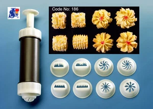 Pineapple Tart Nastar Mold Biscuit Pump Set No 186 ( 8 Pattern ) - Picture 1 of 3
