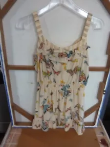 Nanette Lepore 100% Silk Semi Sheer Beige Butterfly Print Blouse Wmn. Sz. 2 - Picture 1 of 3
