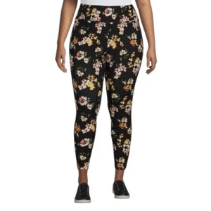 Women’s Terra & Sky Floral Leggings Size 2X (20W - 22W) NEW - Picture 1 of 4