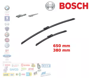 KIT 2PZ SPAZZOLE TERGICRISTALLO GOMMA BOSCH 3397007466 AEROTWIN 65 38 CM AM466S - Foto 1 di 5