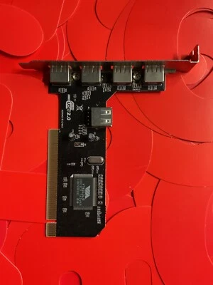 VIA VT6212L USB 4 Ports External + 1 Port Internal USB 2.0 PCI Expansion Card - Image 1 of 3