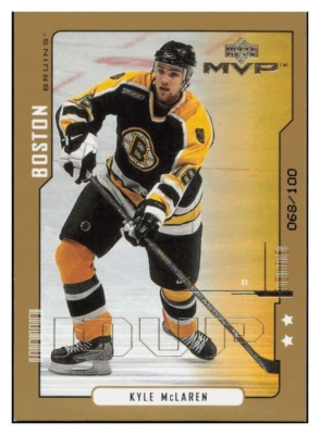 C810 KYLE MCLAREN 2000-01 UPPER DECK MVP GOLD 68/100 #18 BRUINS RARE SP - Image 1 of 2
