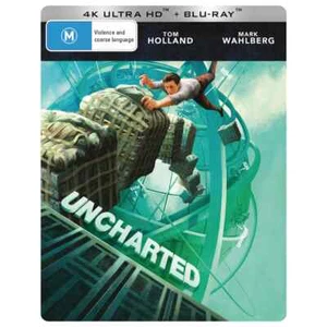 UNCHARTED 4K / BLU-RAY STEELBOOK, NEW & SEALED ** NEW RELEASE ** FREE POST - Picture 1 of 1