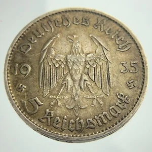 1935 D Germany Third Reich 5 Reichsmark KM#83 Circulated Coin BB589 - Picture 1 of 6