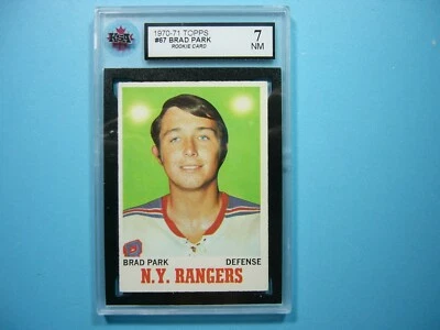 1970/71 TOPPS NHL 曲棍球卡 #67 BRAD PARK 新秀 KSA 5 EX 很好!! 70/71上衣 — 第 1/4 张图片