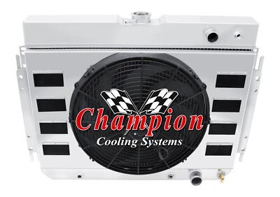 Radiador AR 3 filas, ventilador 16", cubierta con aletas-1964-1967 Chevrolet El Camino LS Foto 1 de 4