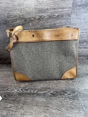 Vintage Hartmann Leather Tweed Shoulder Bag Lap Top Carrier W/ 2 Keys - Image 1 of 4