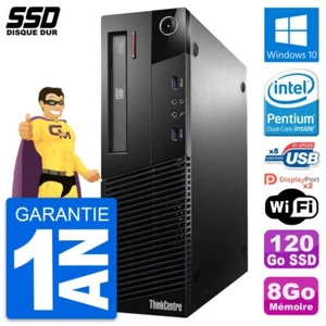 PC Lenovo ThinkCentre M93p SFF Intel G3220 RAM 8Go SSD 120Go Windows 10 Wifi - Photo 1/3