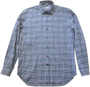 Camisa de vestir Culturata Roma para hombre talla 16,5/42 abotonada azul a cuadros cuello a cuadros - Imagen 1 de 12