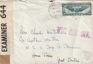 1941 USA censored cover from Cambridge Mass to England - Picture 1 of 2