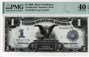 1899 $1 Silver Certificate 'Black Eagle' Mule note--fr.236m--PMG EF 40 EPQ - Picture 1 of 6