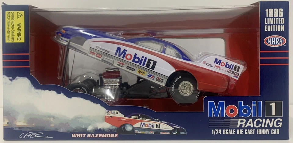 1996 Racing Champions Limited Edition Mobil 1 Funny Car Whit Bazemare