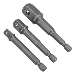 3-teiliges Innensechskant-Steckschlüssel-Set 1/4 Zoll 3/8 Zoll 1/2 Zoll Power Schaft Adapter TE746 - Bild 1 von 6