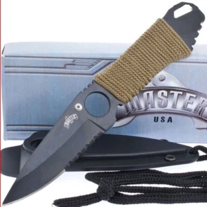 MASTER USA - STAINLESS STEEL NECK KNIFE + SHEATH - Picture 1 of 1