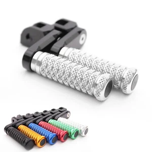 Silver M-Grip Front 1.5" Extended Foot Pegs For Tiger 1050 13 14 15 16 17 18 19 - Picture 1 of 8