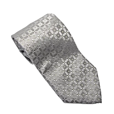 Corbata Gianfranco Ferre plata oro punteada 84% seda Italia 58"x3,4" *Envío gratuito Foto 1 de 3