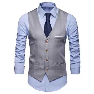 Chalecos De Vestir Ajustados Para Hombre Chaleco Para Traje Para Hombre Chalec. - Picture 1 of 28