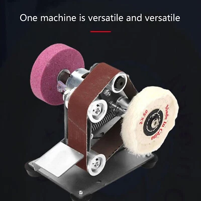 Electric Mini Belt Sander 3 in 1 Belt Sanding Machine Mini Bench Grinder 220V - Image 1 of 4