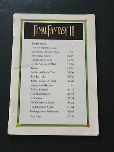 Final Fantasy II - Super Nintendo - SNES - Manual Only! (Missing Cover) - Picture 1 of 3
