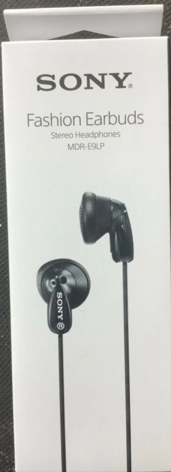 Sony MDR-E9LP Stereo Earphones EarBuds Lightweight - Black Headphones - Image 1 of 1