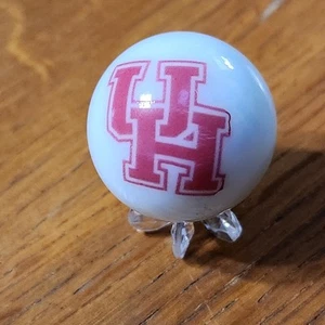 UNIVERSITY OF HOUSTON MARMOR COLLEGE SHOOTER 1" GRÖSSE & STÄNDER SAMMLER - Bild 1 von 3