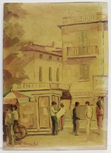 Painting Picture DIPINTO Olio su faesite G.Gronchi  "DOMENICA MATTINA"  1986 - Picture 1 of 2