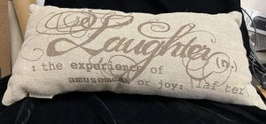 Pottery Barn Lumbar Burlap Pillow 24"x12" Beige, DD-5 - Picture 1 of 4