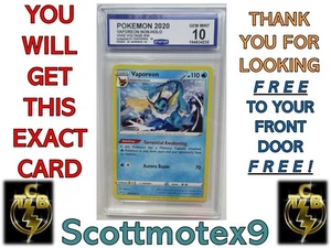 2020 Pokemon Vaporeon NON-HOLO Vivid Voltage #030/185 HP 110 Aurora Beam CCG 10 - Bild 1 von 6